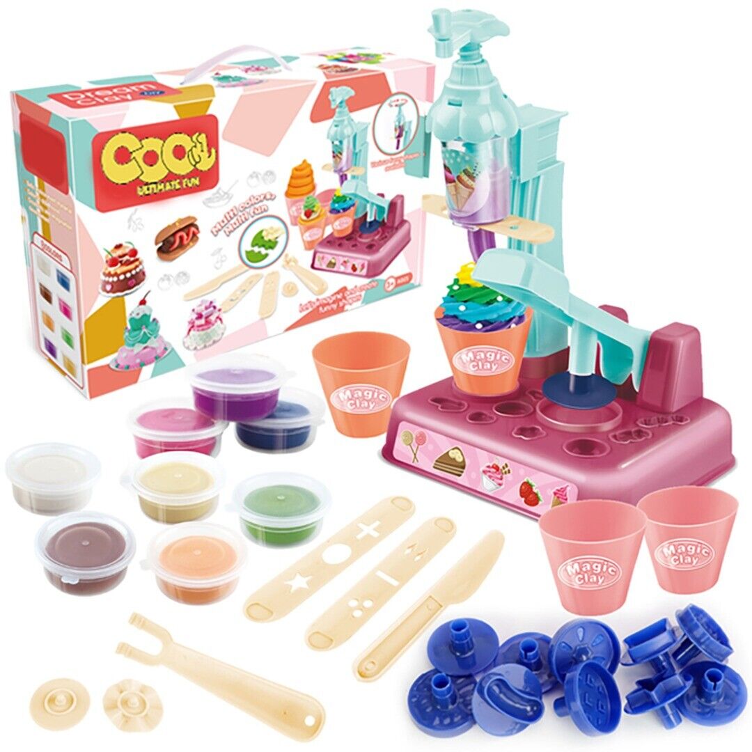 Magic Clay Ice Cream Machine Play Dough Pretend Play Set