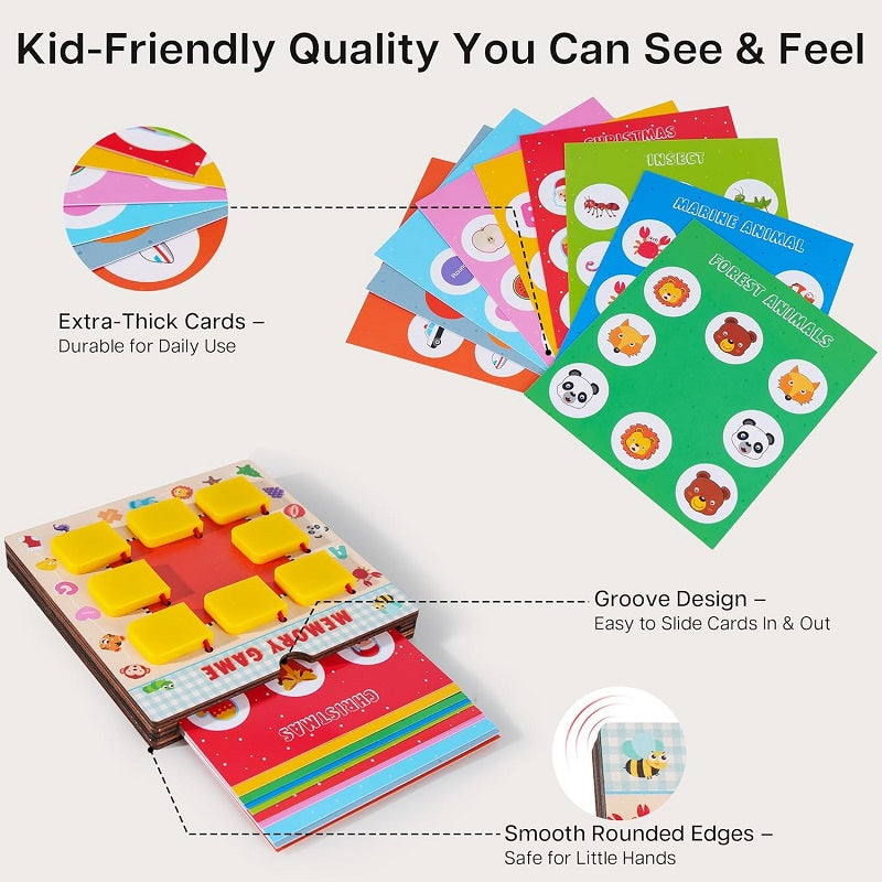 Wooden Mind Sharpening Flip Board Memory Game – MGT Toys