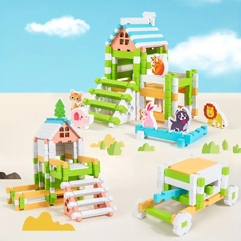 Wooden Mortise And Tenon Building Blocks Set