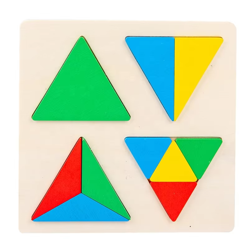 Wooden Multicolor Cognitive Geometry Block Puzzle Boards