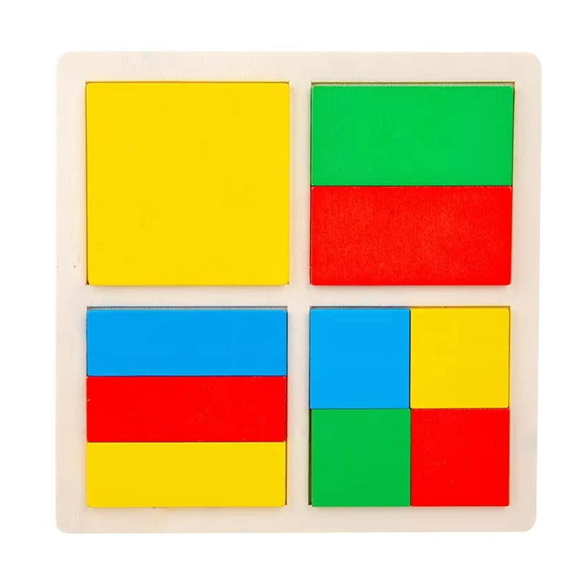 Wooden Multicolor Cognitive Geometry Block Puzzle Boards