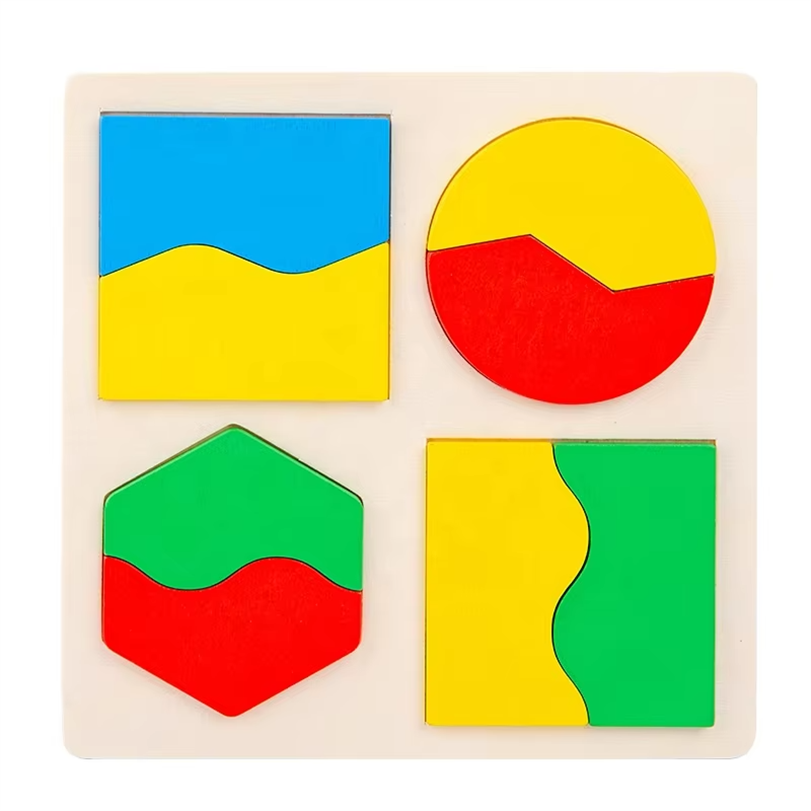 Wooden Multicolor Cognitive Geometry Block Puzzle Boards