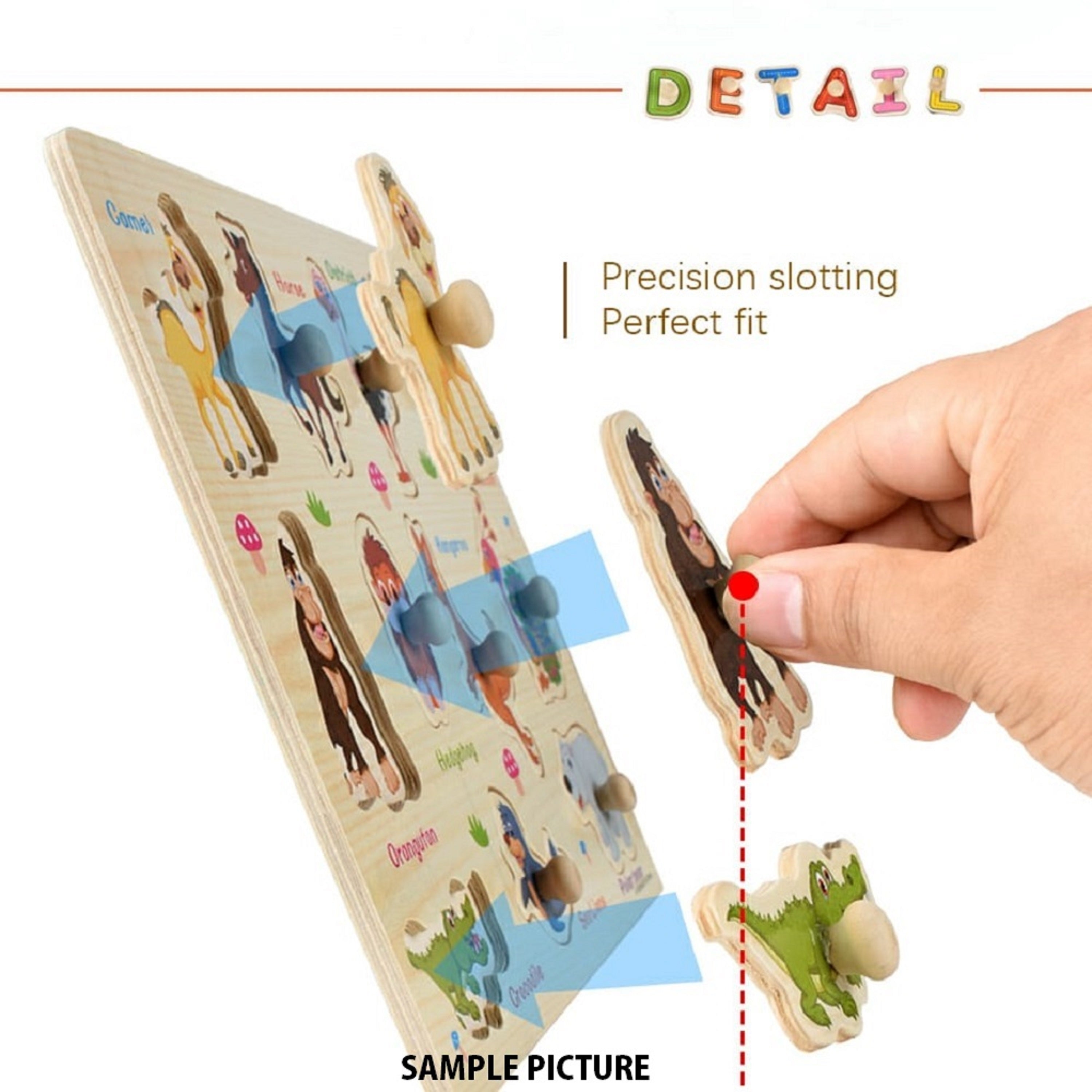 Wooden Vegetable Peg Puzzle Pin Board