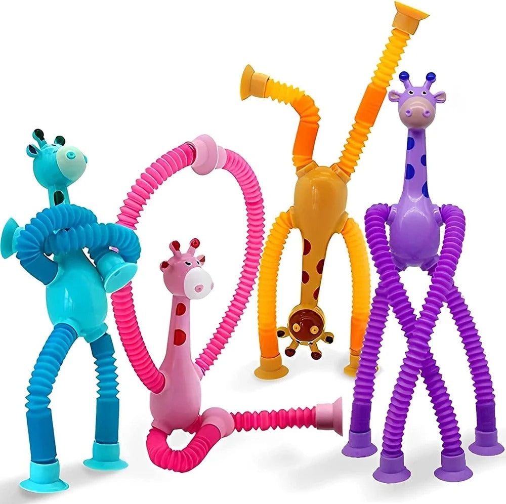 Giraffe Pop Tube Telescopic Suction Fidget Toy