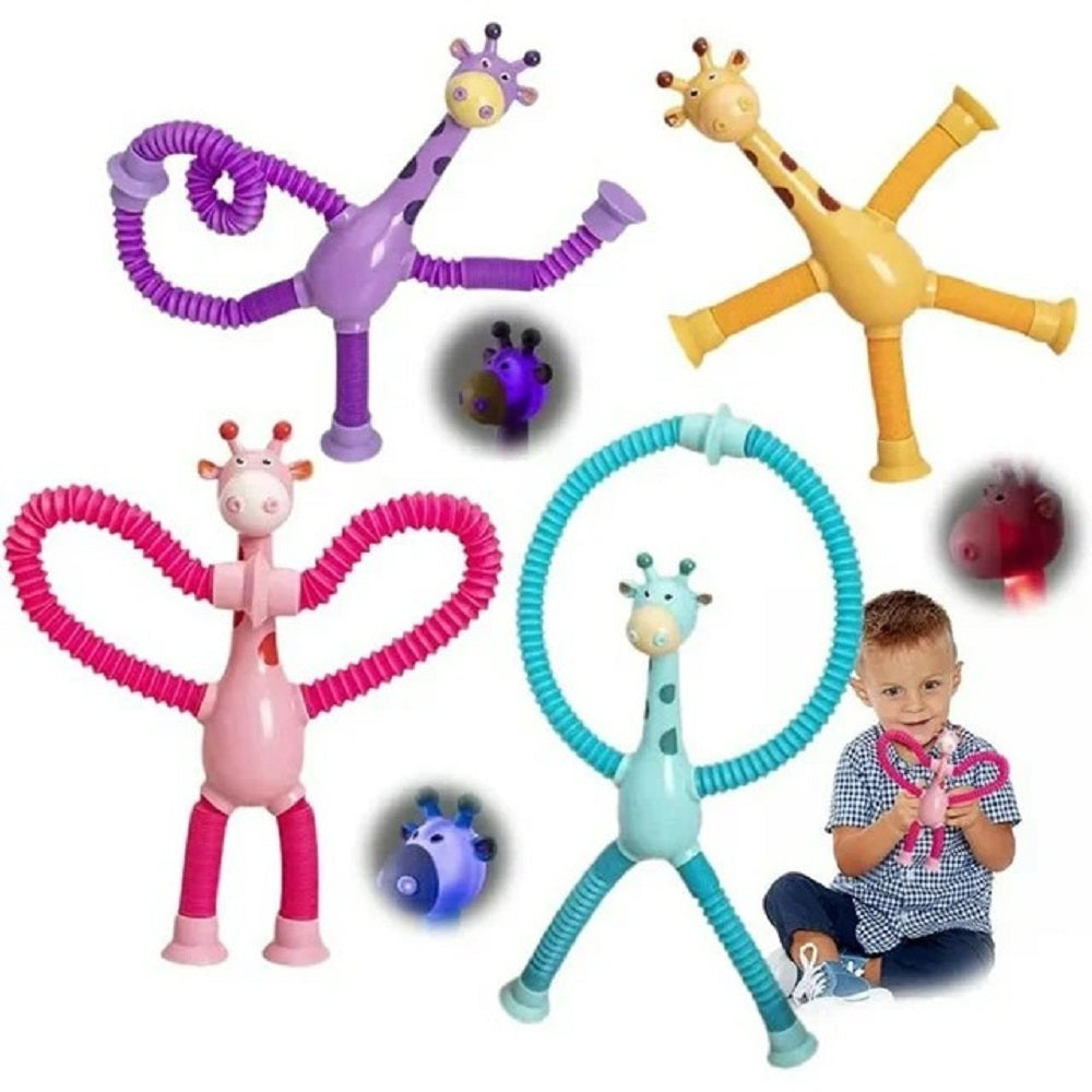 Giraffe Pop Tube Telescopic Suction Fidget Toy