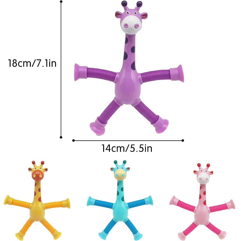 Giraffe Pop Tube Telescopic Suction Fidget Toy