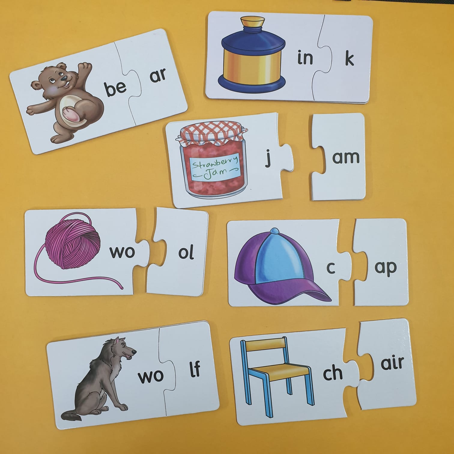 Match With Little Hands Learning Activity Words Puzzle