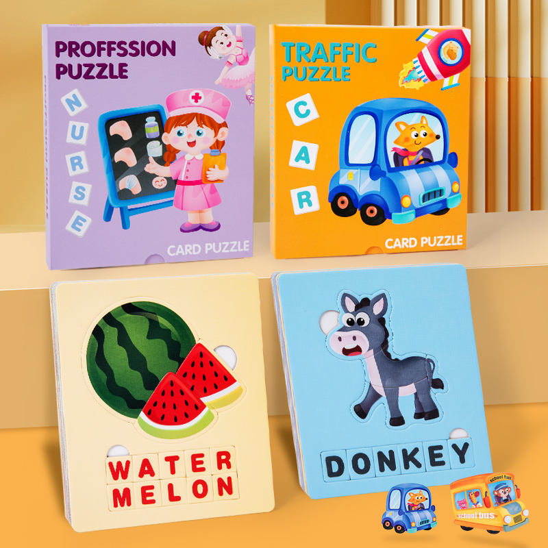 Early Learning Interactive Spellings and Pictures Puzzle Set – MGT Toys