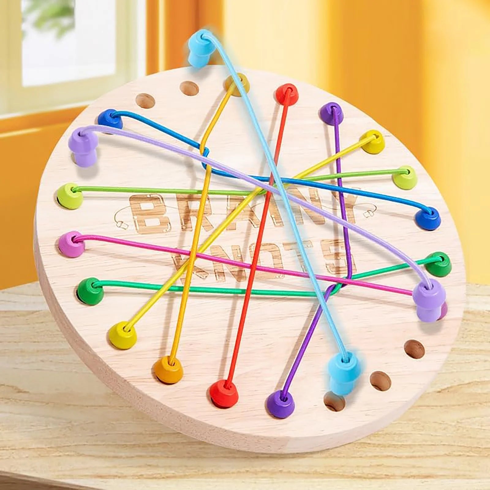 Wooden Brainy Knots Rope Breaking Challenge Game