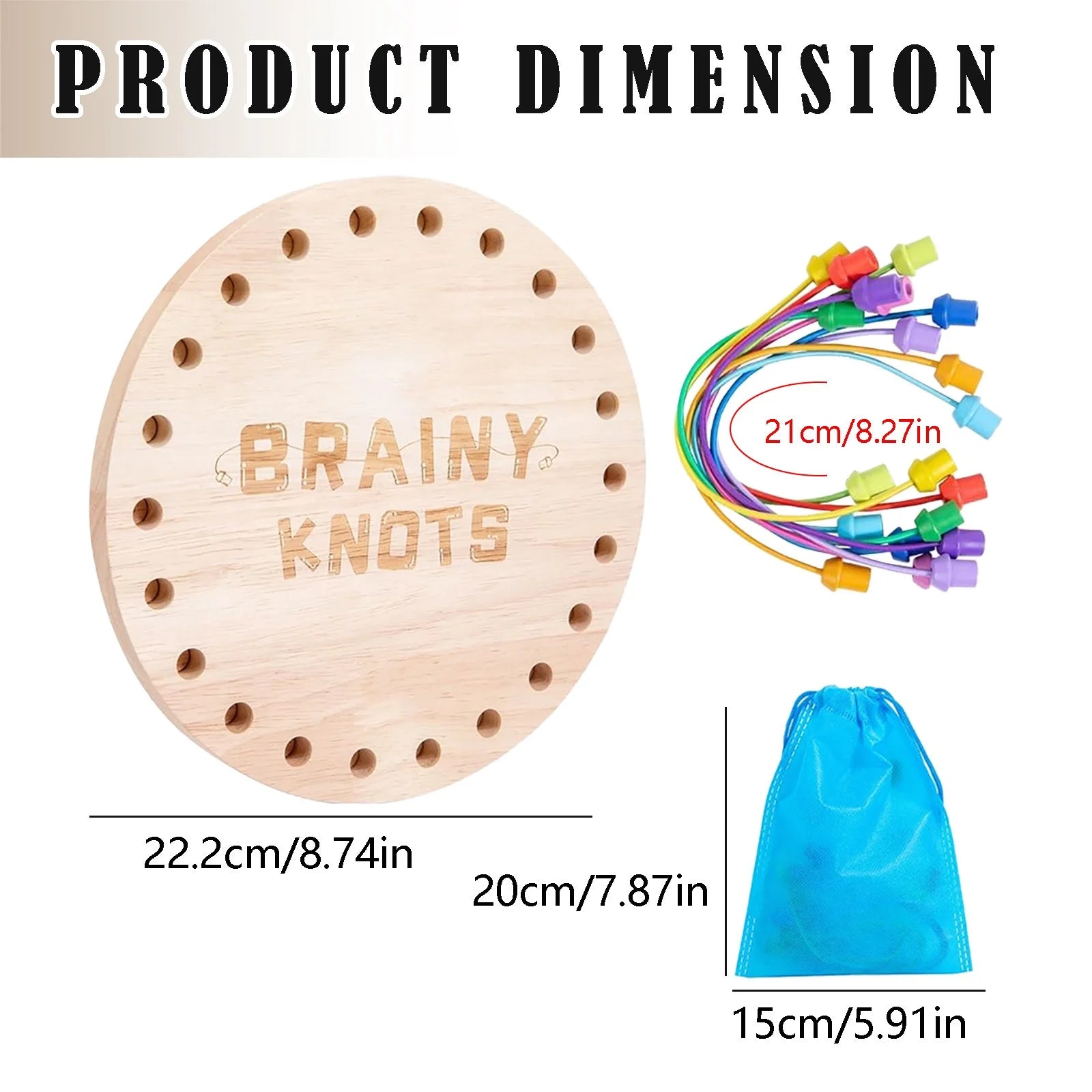Wooden Brainy Knots Rope Breaking Challenge Game