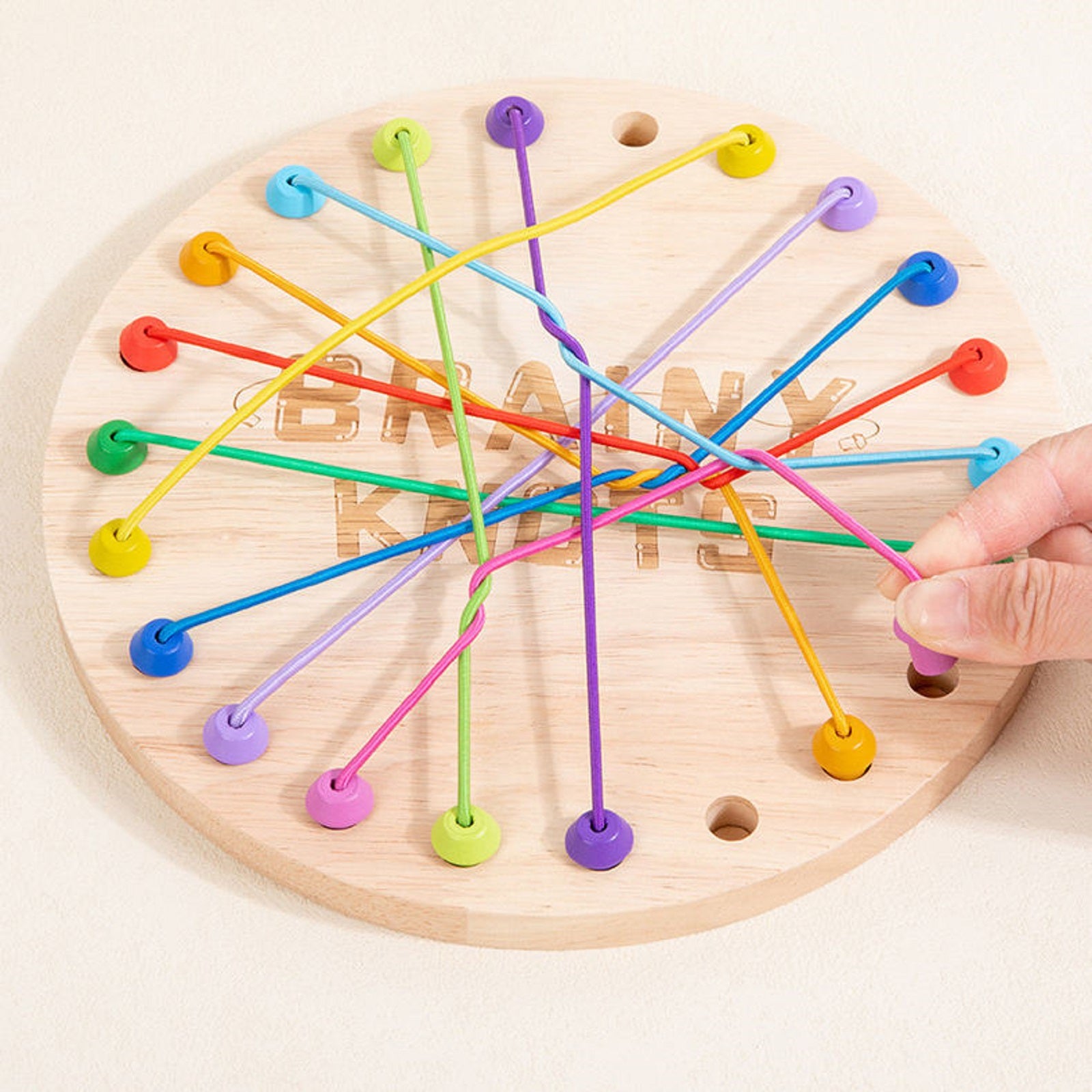 Wooden Brainy Knots Rope Breaking Challenge Game