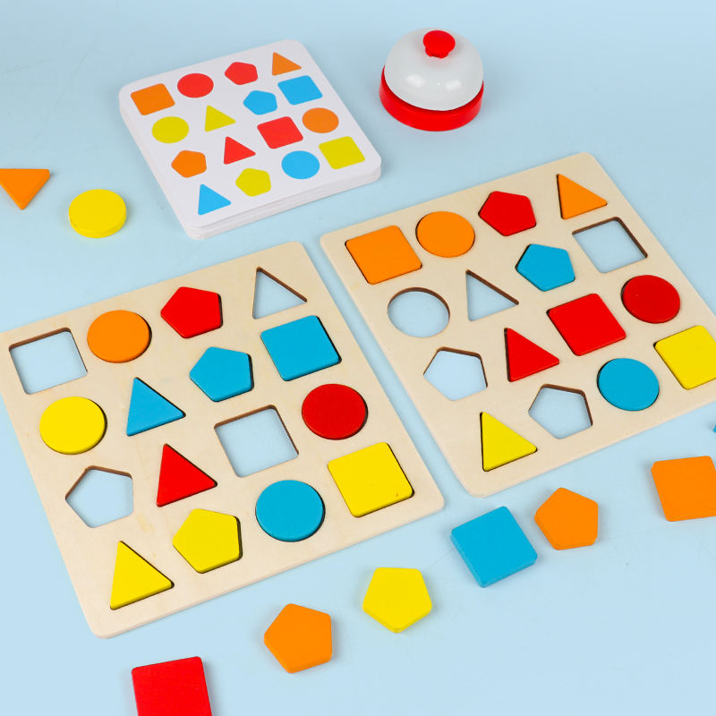 Wooden 3D Shape Puzzle Challenge Board Game