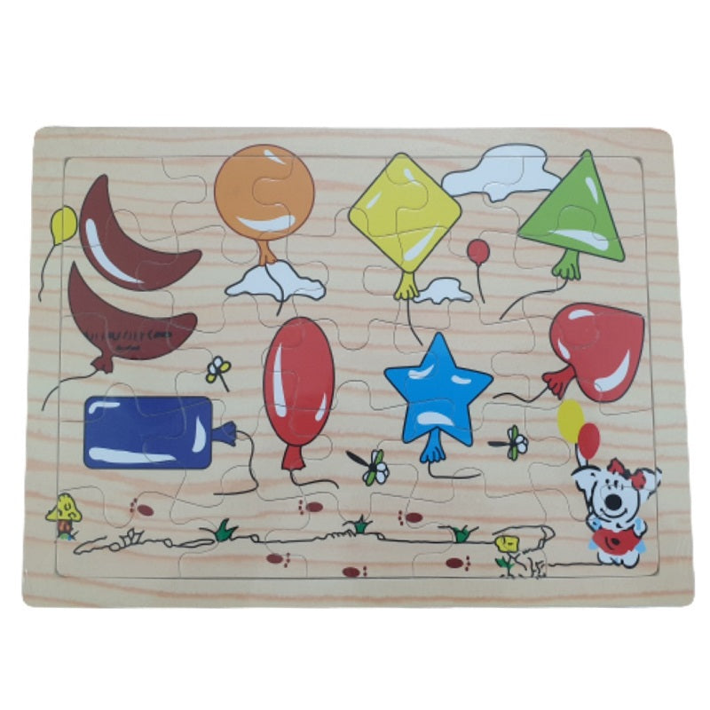 Wooden Shapes & Colors Learning Jigsaw Puzzle Board