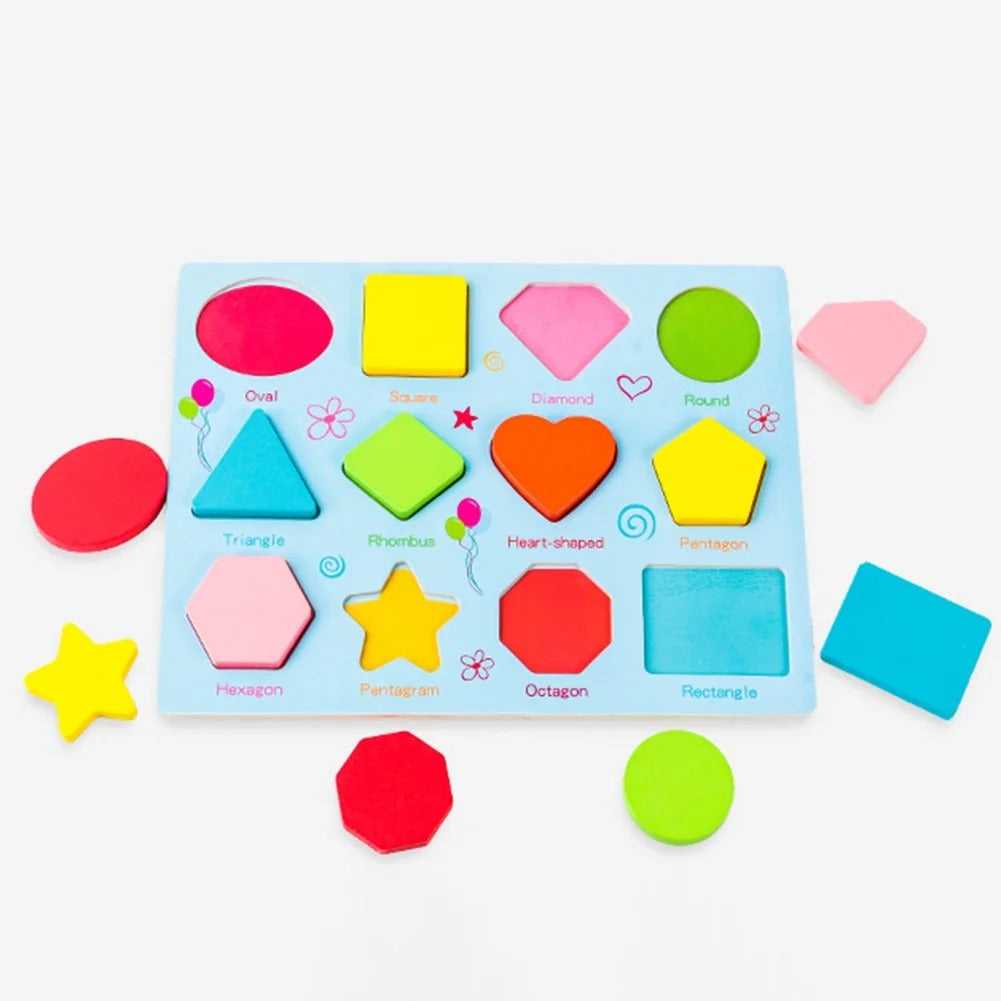 Wooden 3d Colorful Alphabets,Numbers & Shapes Sorting Boards