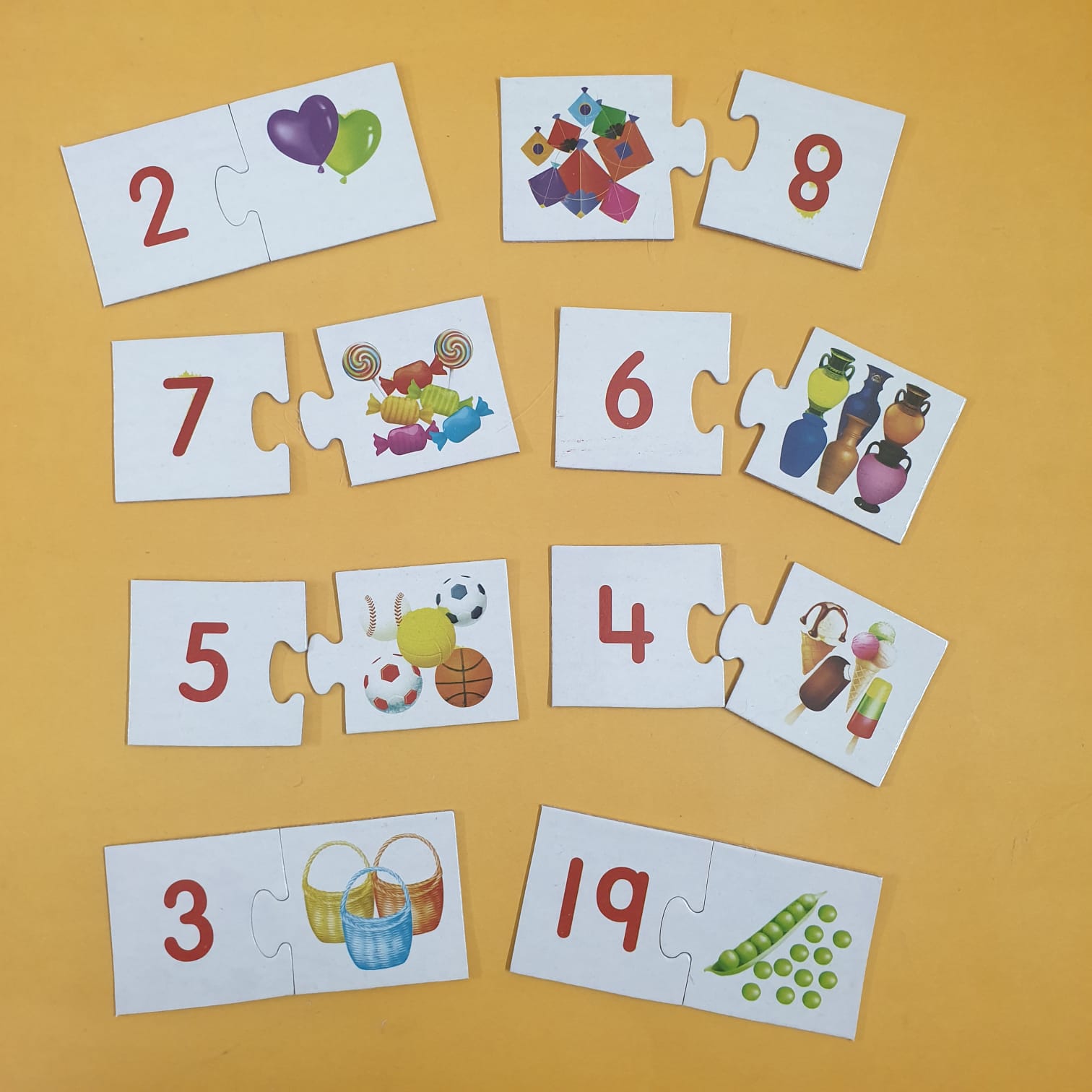 Match It Counting 123 Learning Activity Educational Puzzle