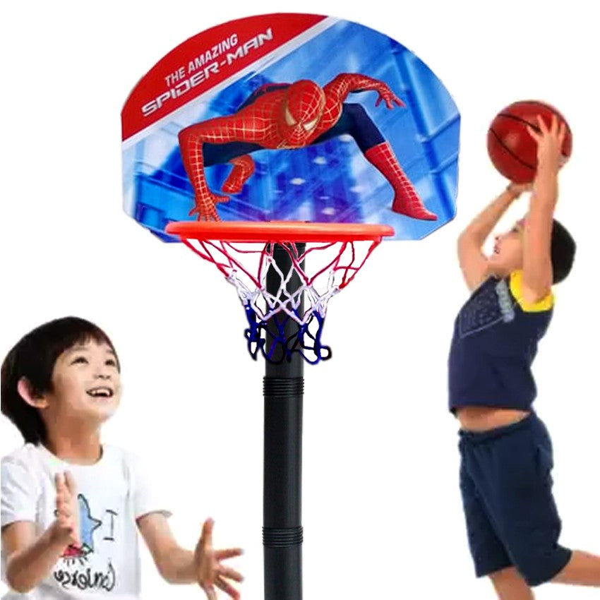 Spider Man Adjustable  Basketball Stand Set For Kids