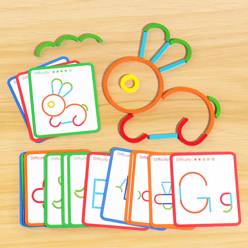 Wooden Montessori Sticks & Rings Interactive Toy