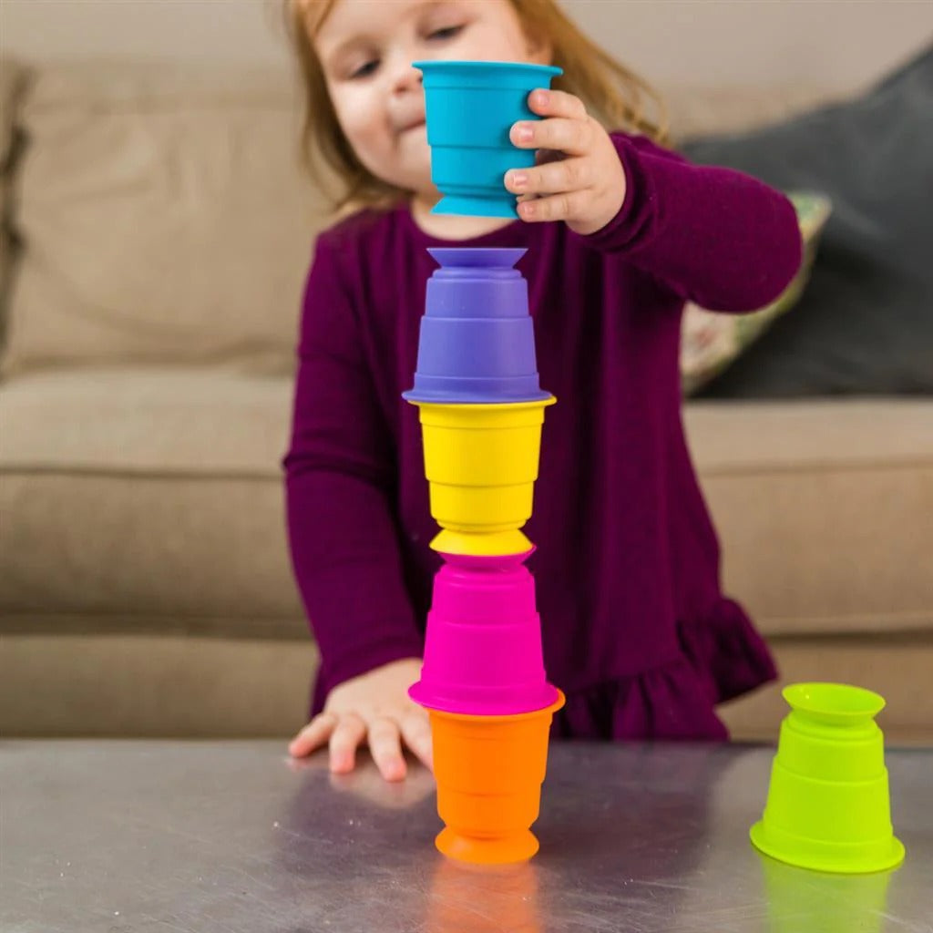 Soft Rubber Montessori Stacking & Suction Cups Set-6 pcs