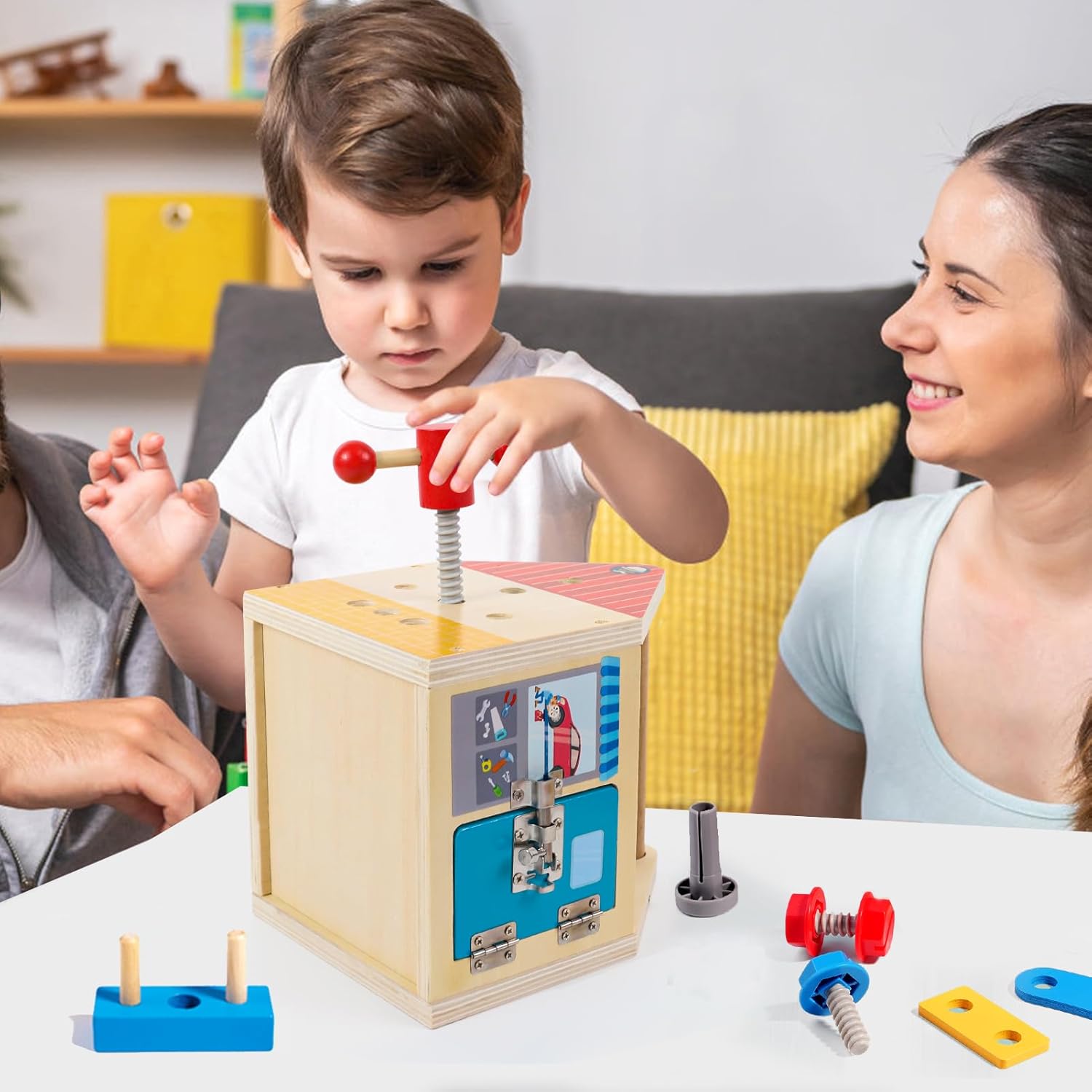 Wooden STEM Construction Tool Box Set For Kids
