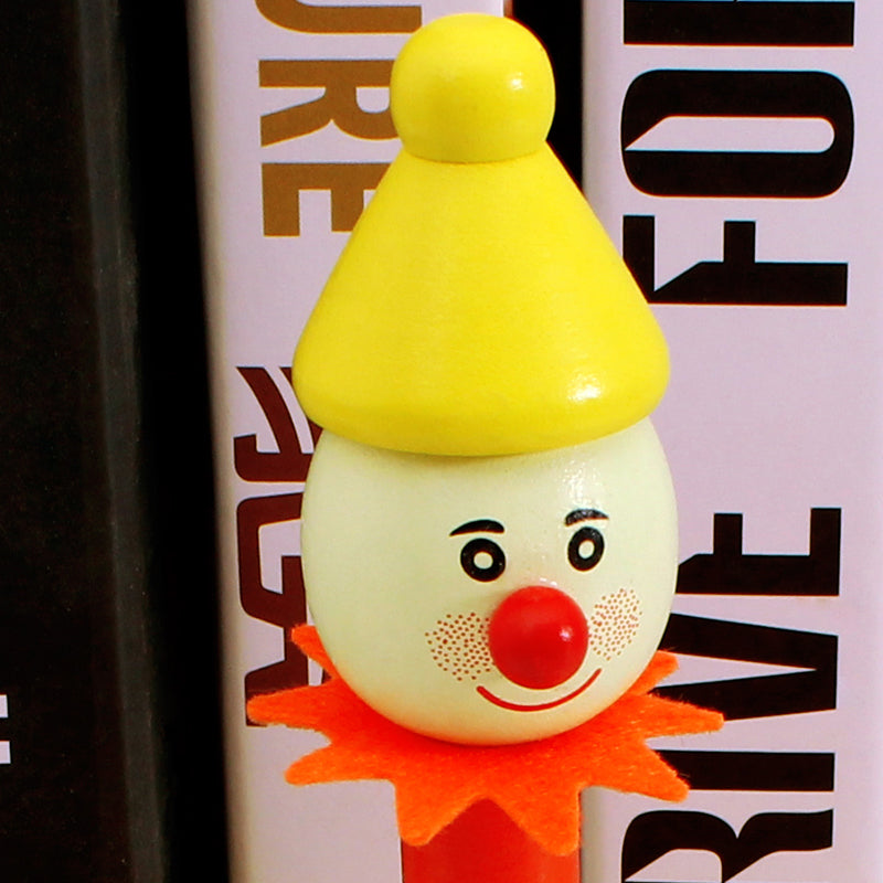 Wooden Colorful Clown Ring Tower Toss Game