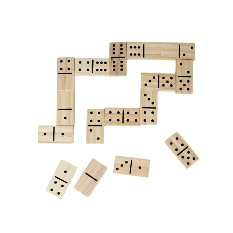 Wooden Dominoes Game 28 Pcs Set