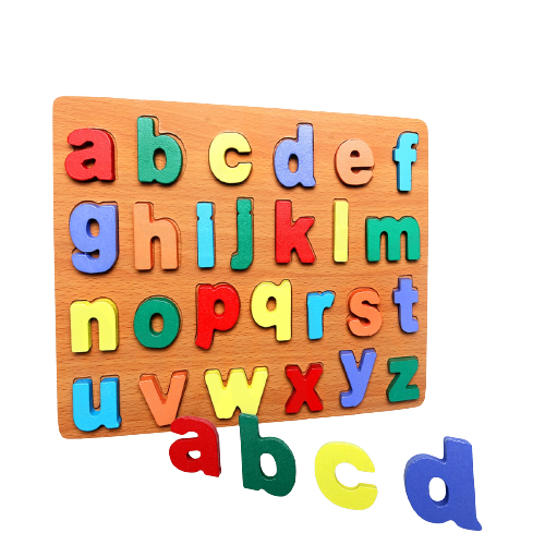 Wooden 3D Colorful Small Alphabet Sorting Board