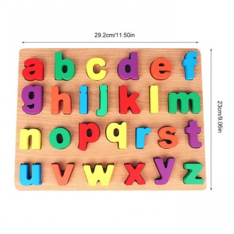 Wooden 3D Colorful Small Alphabet Sorting Board