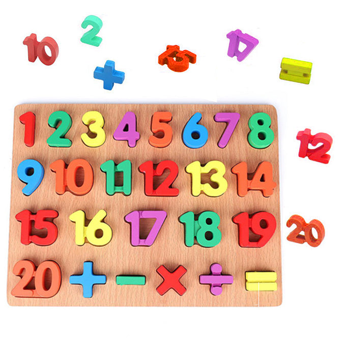 Wooden 3D Colorful Numbers Sorting Board