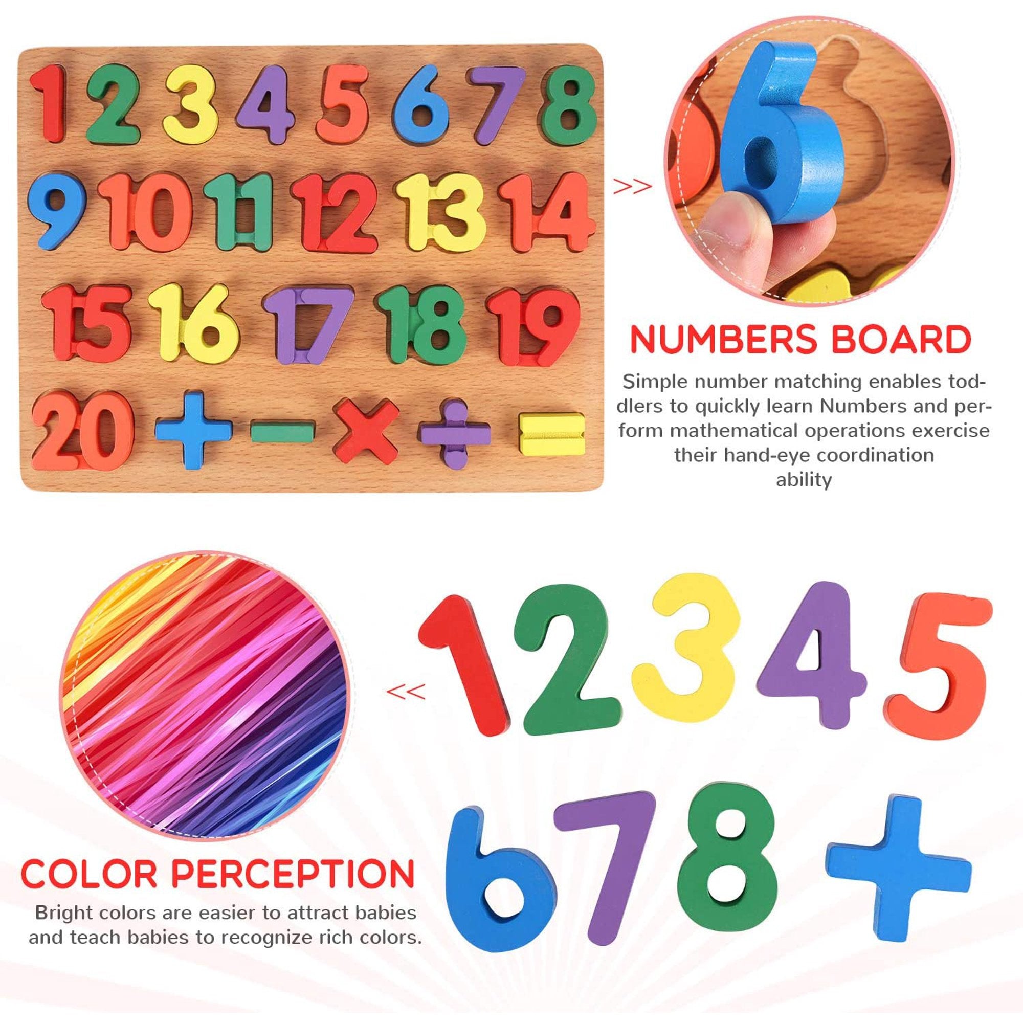 Wooden 3d Colorful Alphabets,Numbers & Shapes Sorting Boards