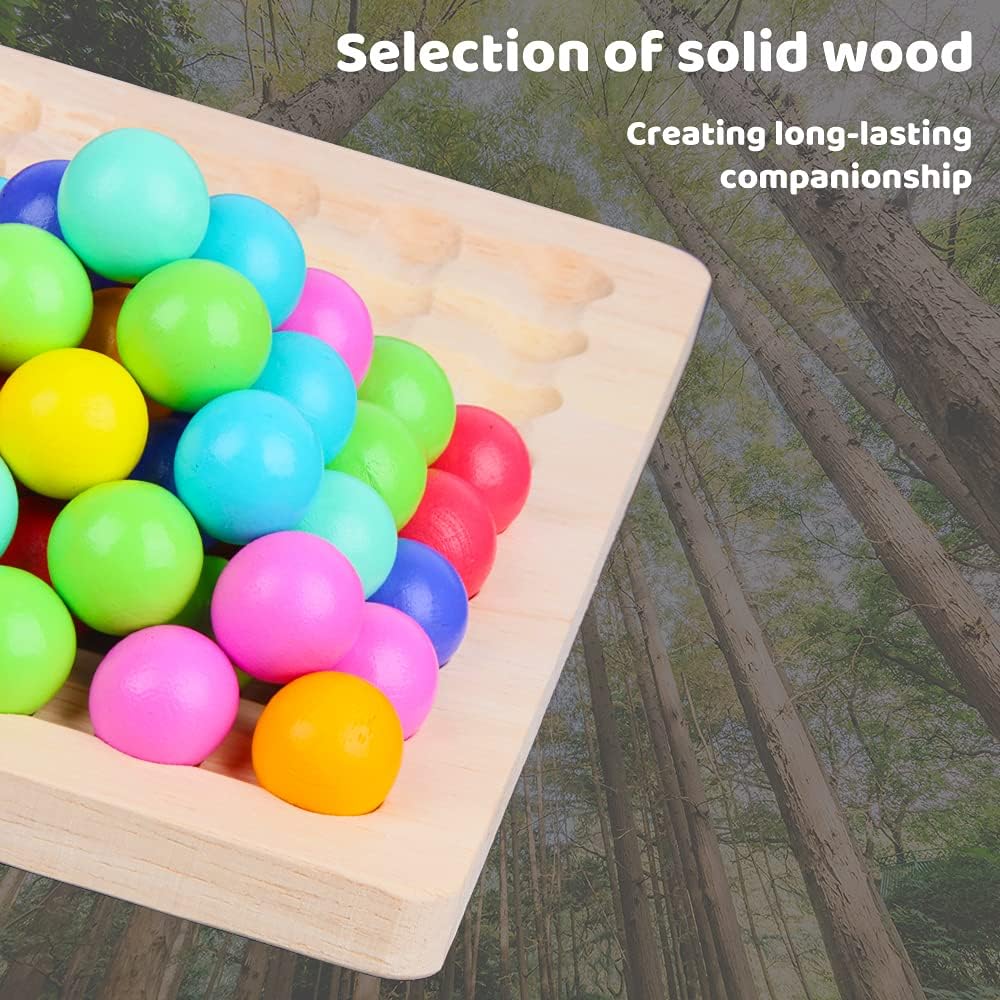 Wooden Color Beads Sorting Montessori Activity Board 