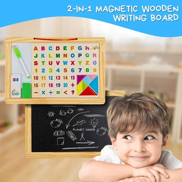 Wooden 2 in 1 Magnetic Writing/Drawing Board