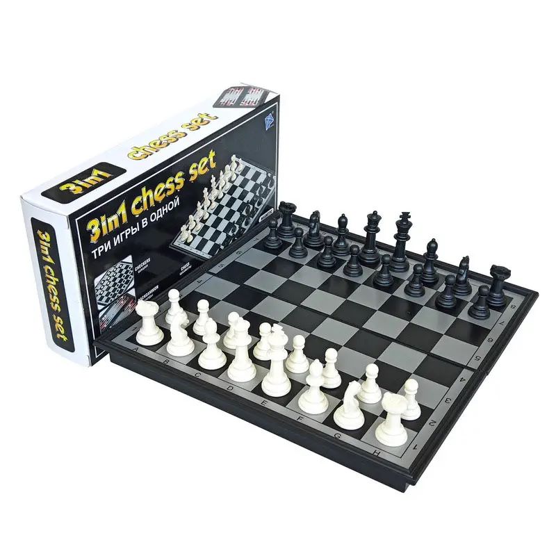 Travel Portable Folding 3in1 magnetic chess board Game