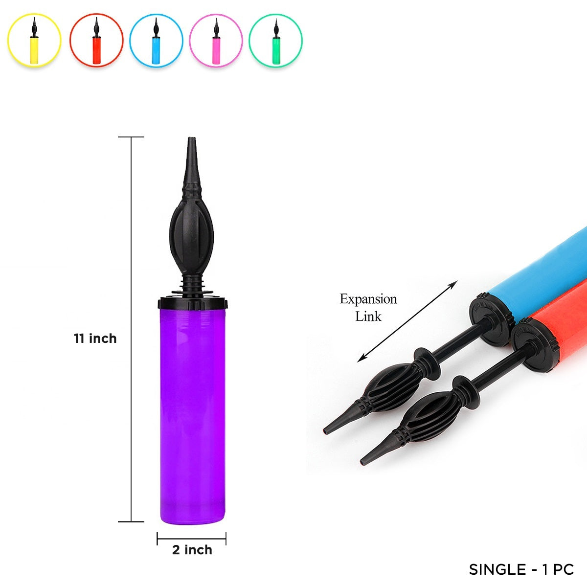 Multipurpose Air Pump For Pools and Balloons-Multicolor