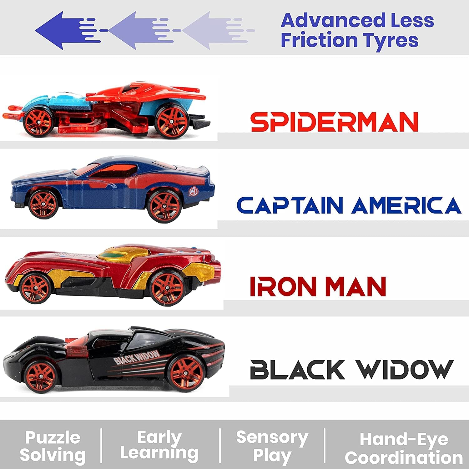 Metal Diecast Avenger Cars Set-Pack of 4