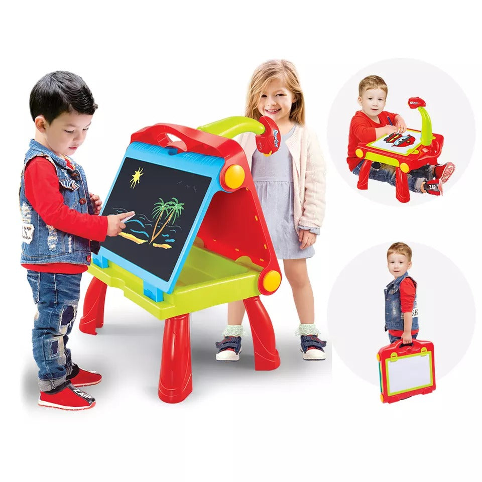 3in1 Drawing/Painting Table Projector With Easel Stand