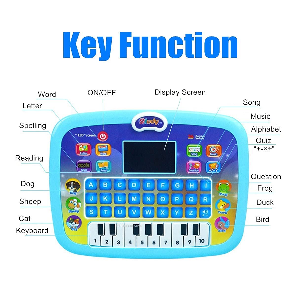 Educational 2in1 Computer Piano Tablet With Lcd Screen