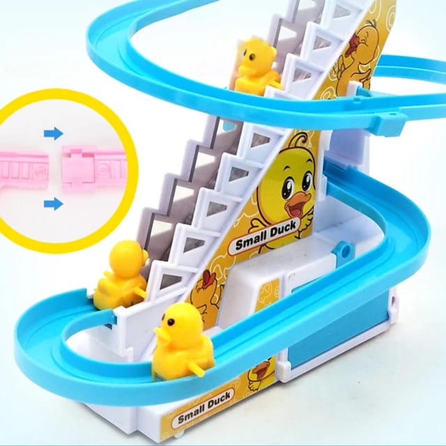 Duck Musical Climbing Stairs Funny Track Slide