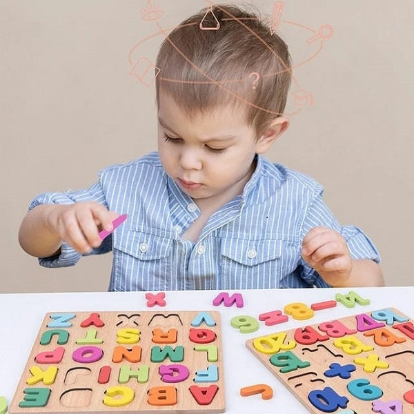 Wooden Alphabets & Numbers Sorting Boards