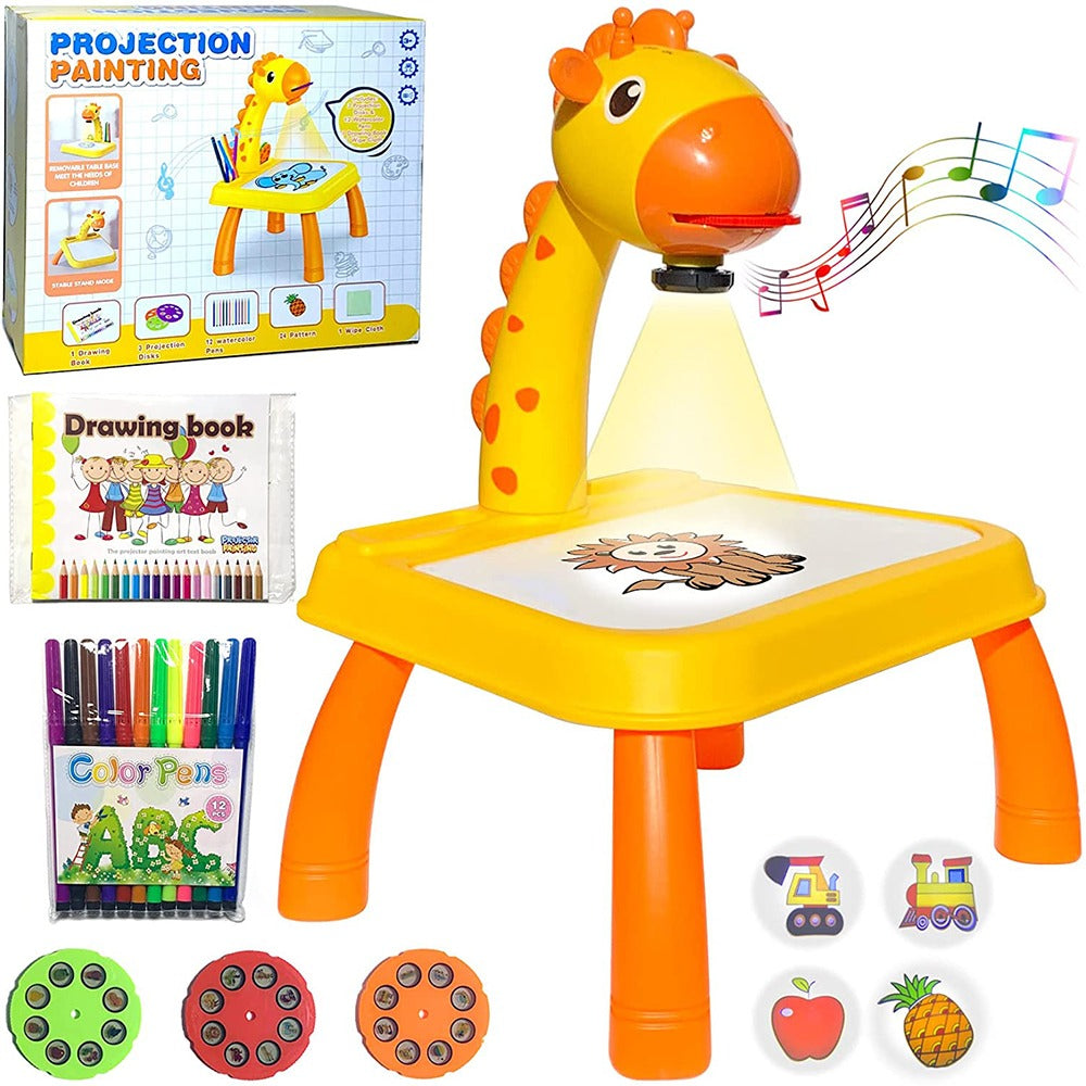 Giraffe Painting & Drawing Projector Table With 24 Patterns