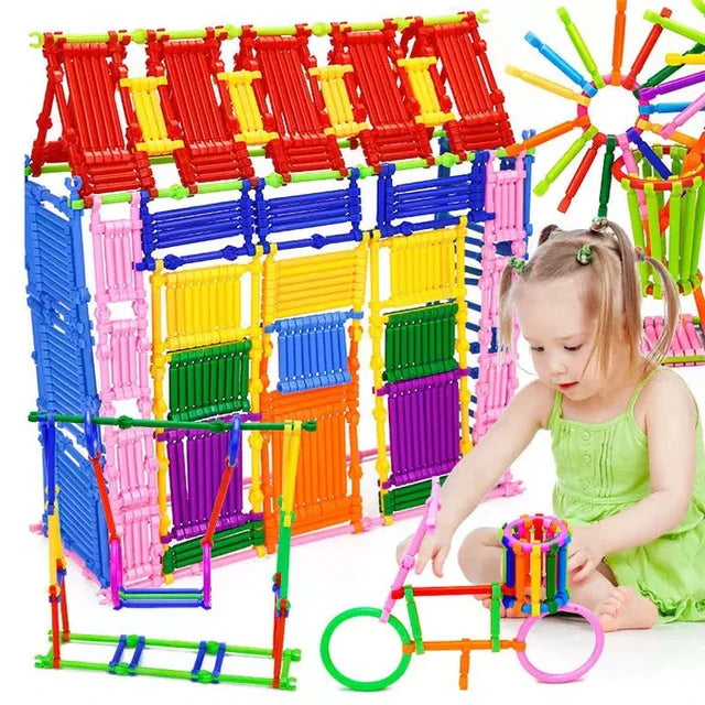 Colorful Smart Creative Building Stick Blocks -93 Pcs