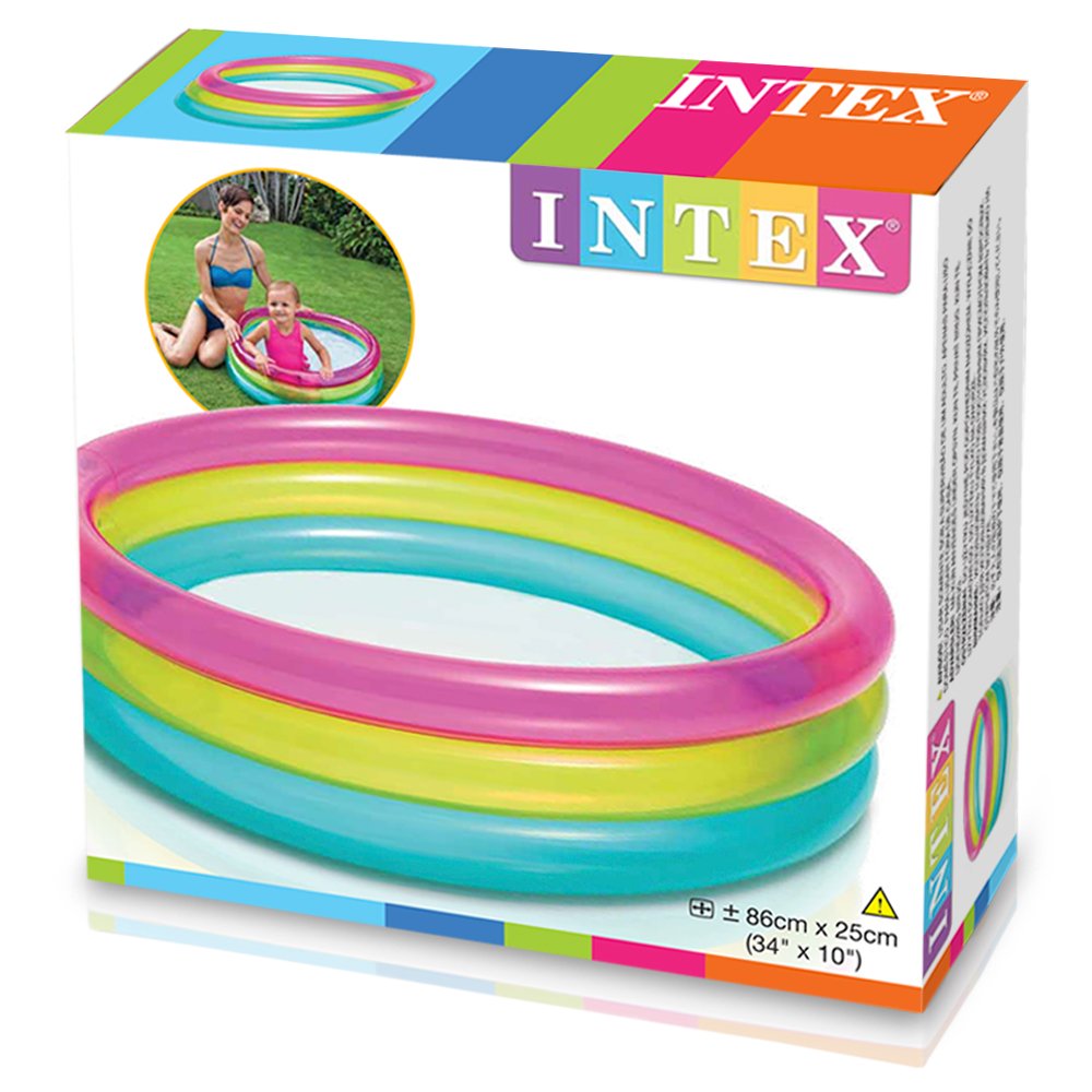 Intex Inflatable Multicolor Ring Kids Swimming Pool-36 inch