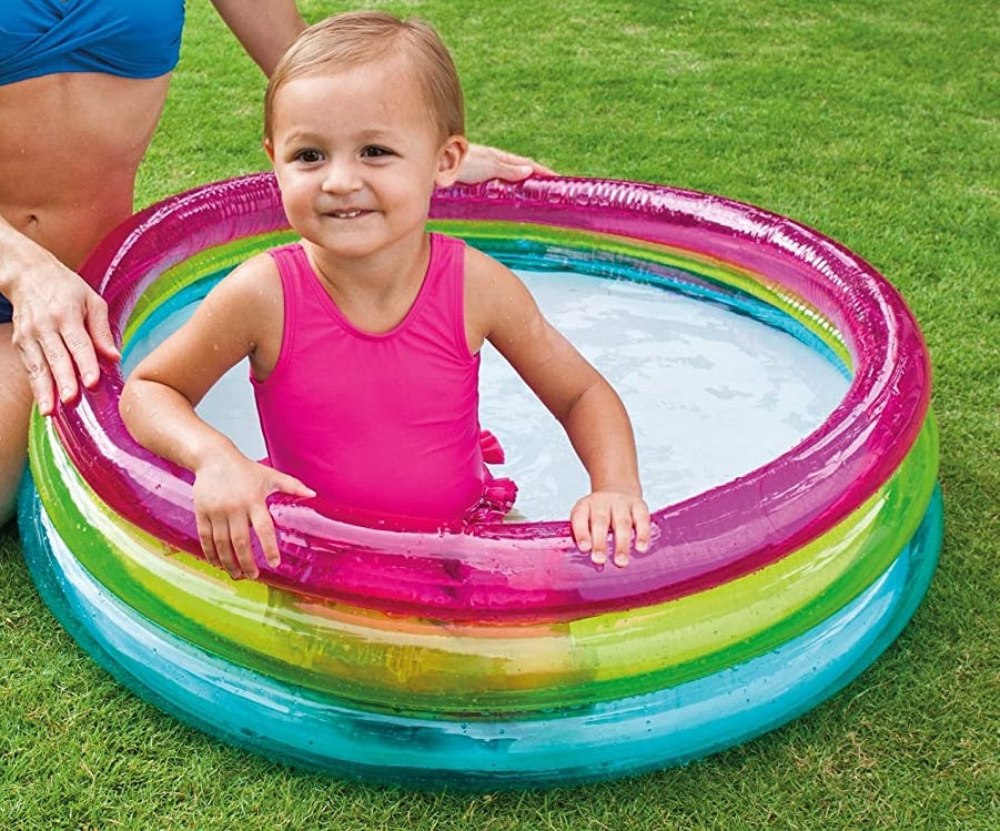 Intex Inflatable Multicolor Ring Kids Swimming Pool-36 inch