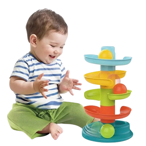 Colorful Roll Ball Twirl Tower