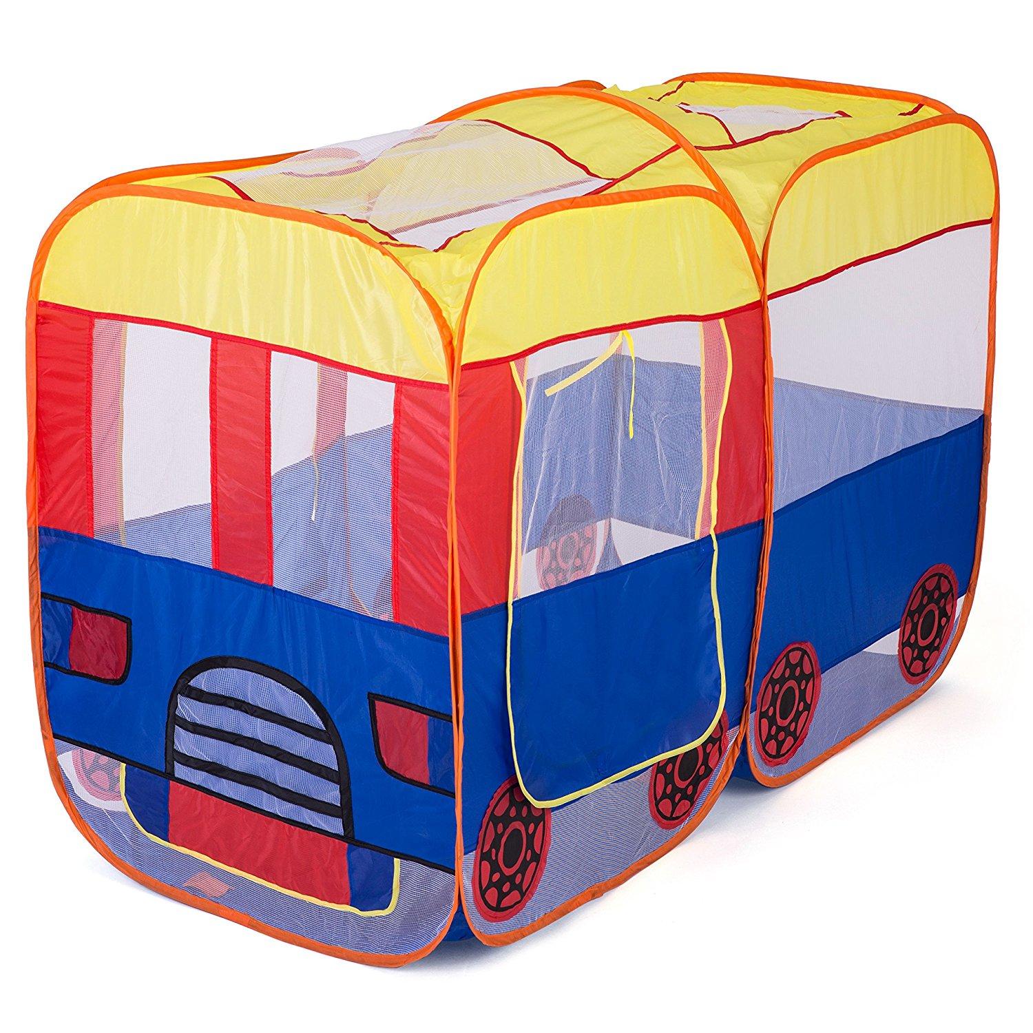 Pop Up Bus Shape Play Tent House With Free 25 balls