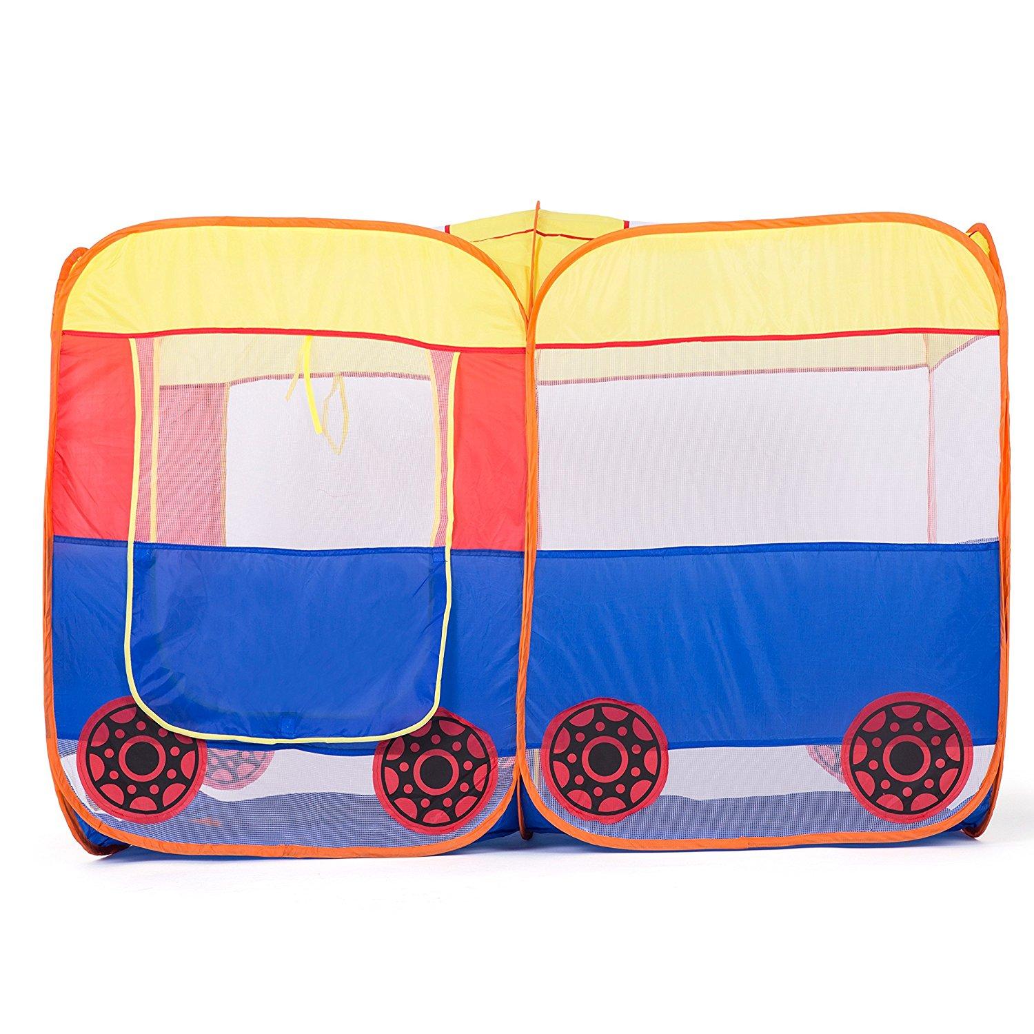 Pop Up Bus Shape Play Tent House With Free 25 balls