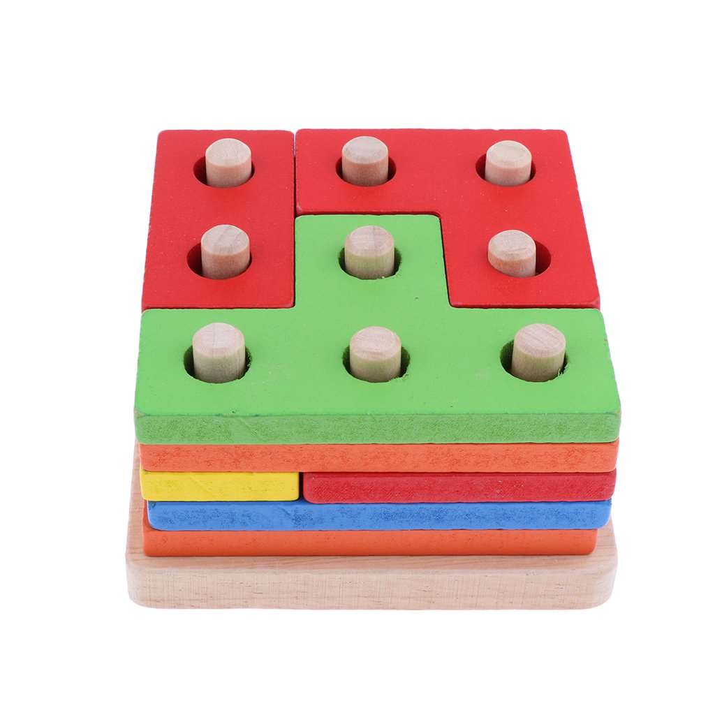 Wooden Arranging & Stacking Tetris Shapes Sorter