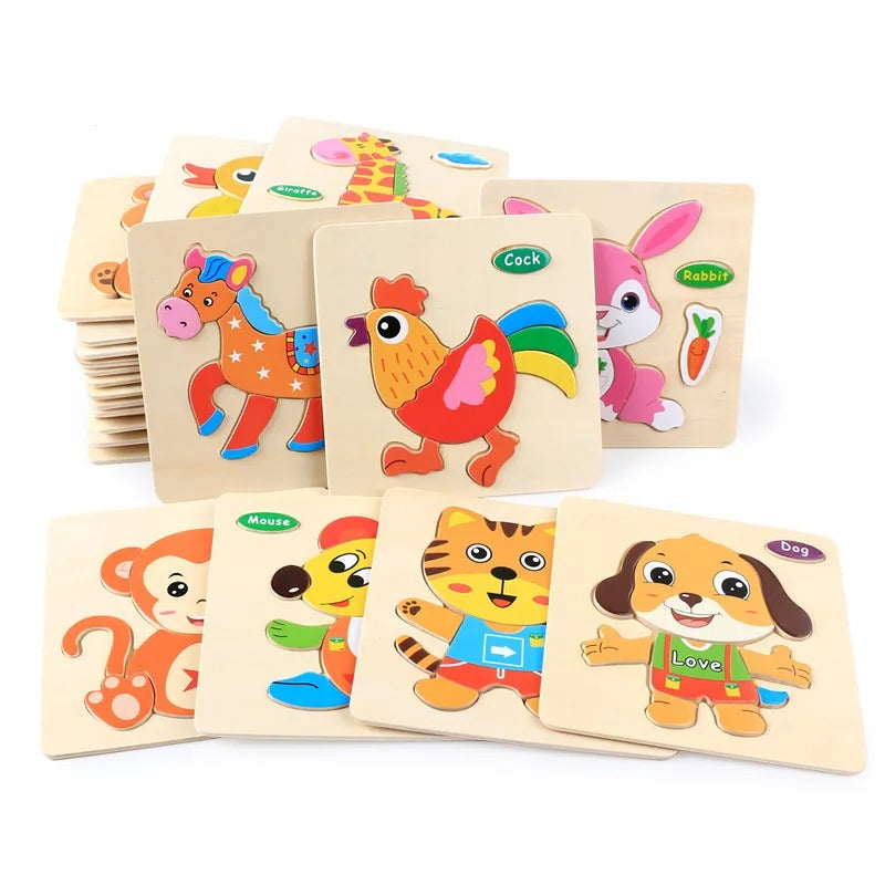 Wooden Montessori Animals Jigsaw Puzzle