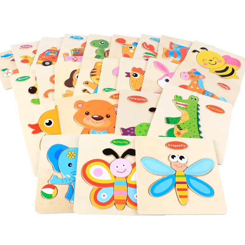 Wooden Montessori Animals Jigsaw Puzzle