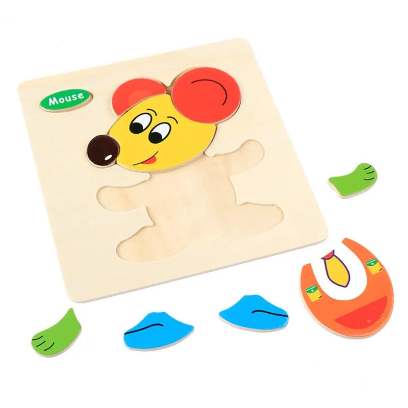 Wooden Montessori Animals Jigsaw Puzzle