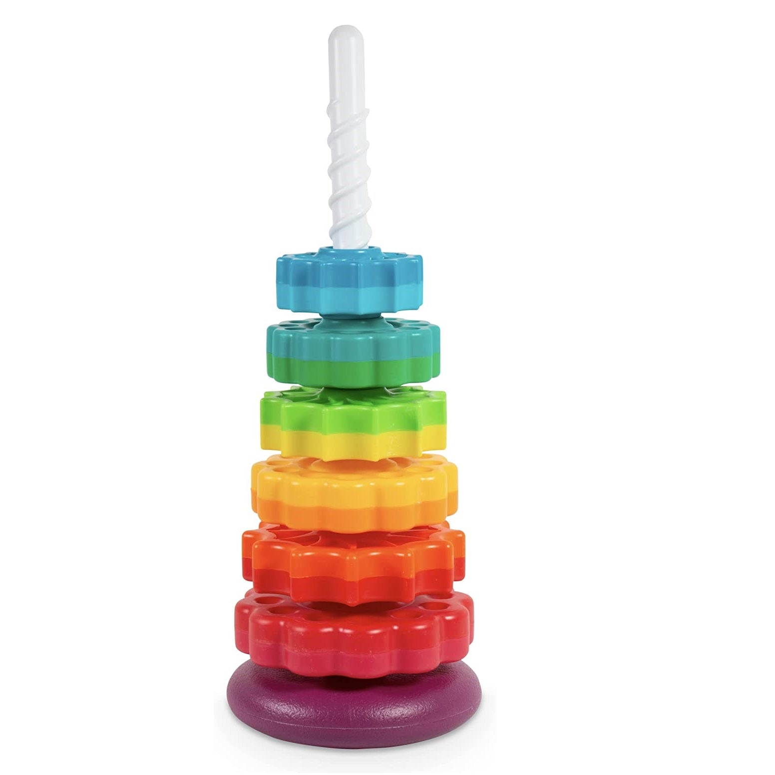 Kids Multicolor Twister Spinning Stacking Ring Tower